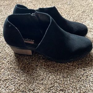 Skechers Black Cut Out Boots
